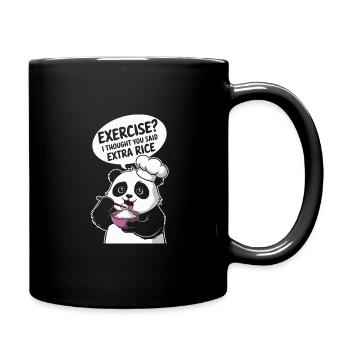 Pandabär Hast Zusätzlichen Reis Gesagt - Tasse einfarbig - Schwarz - Rechts