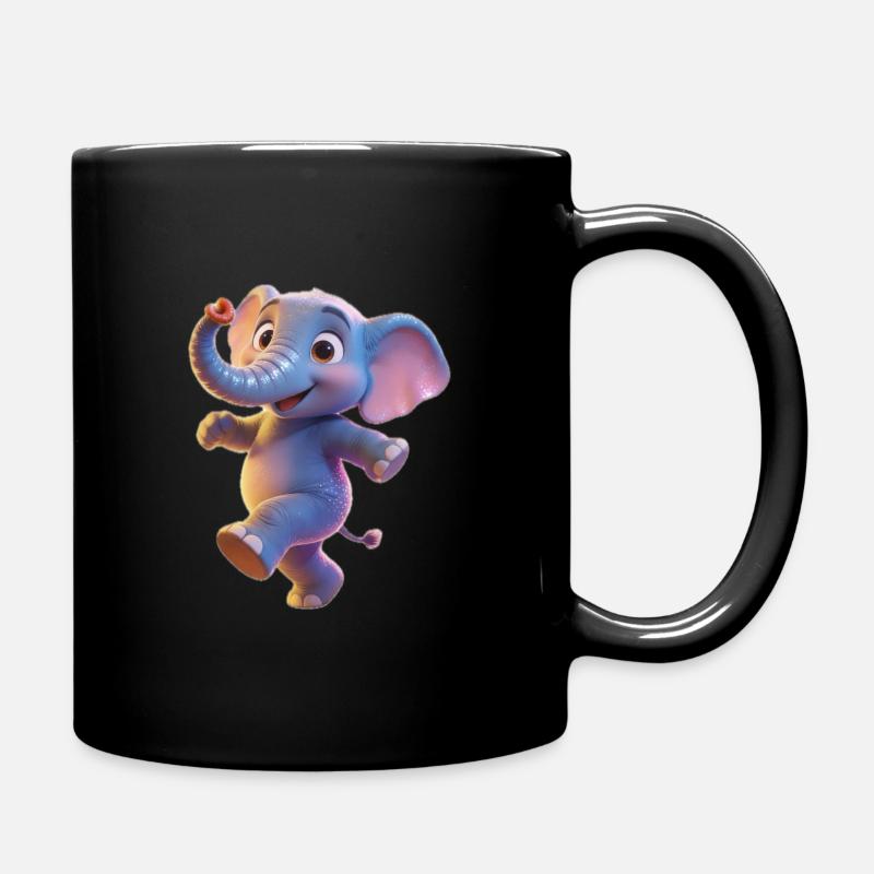 Neonfarben Elefanten-Tanzkind - Tasse einfarbig - Schwarz