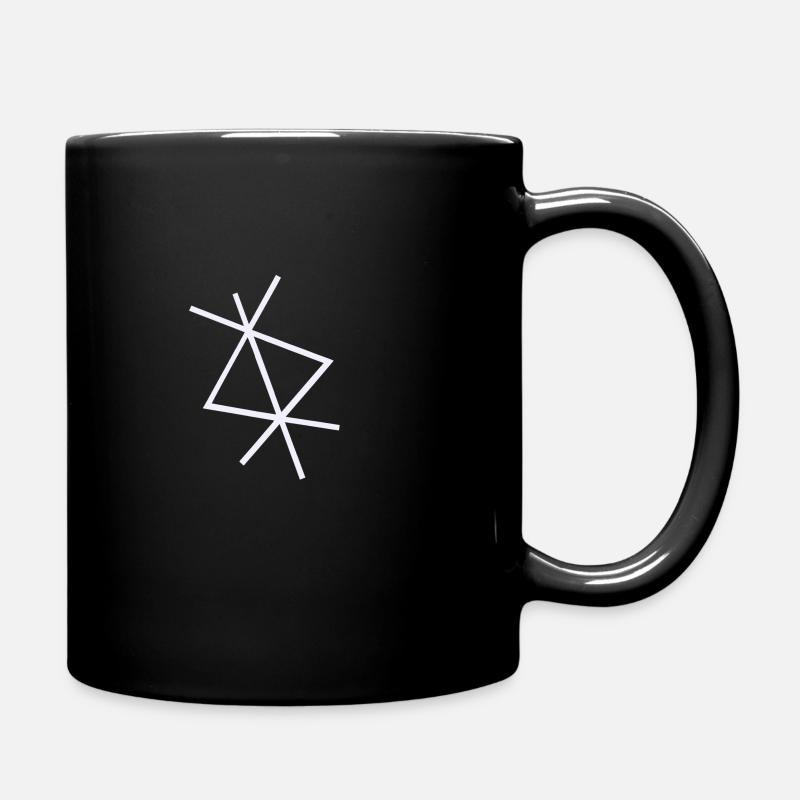 Schutzrunen Isa Inguz Algiz - Tasse einfarbig - Schwarz