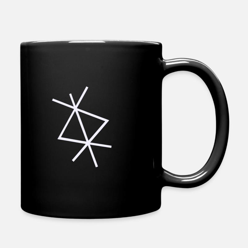 Schutzrunen Isa Inguz Algiz - Tasse einfarbig - Schwarz