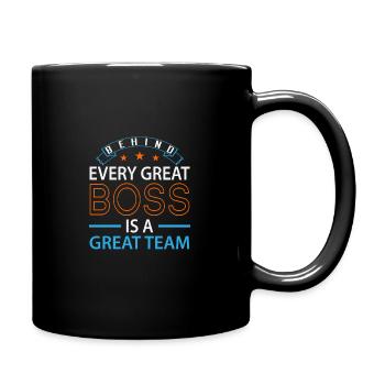 Großartiges Team - Tasse einfarbig - Schwarz - Rechts