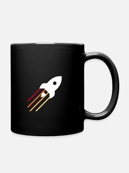 rocket - Full Colour Mug - black
