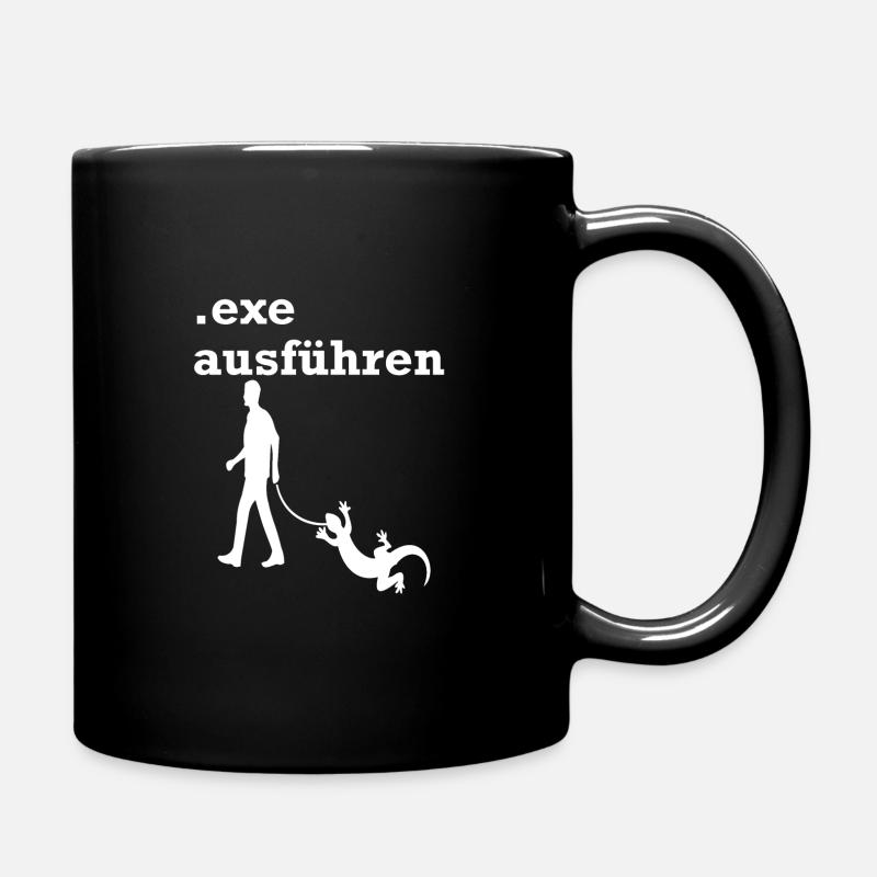 .exe ausführen shirt - Tasse einfarbig - Schwarz