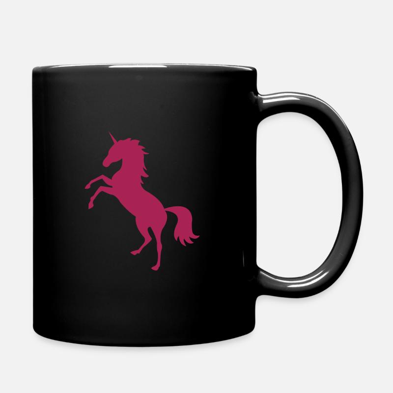 einhorn - Tasse einfarbig - Schwarz