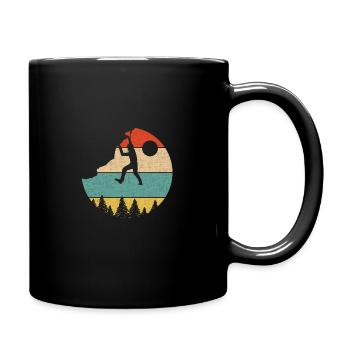 Retro Vintage Climbing- grimpeur grimpeur - Mug uni - noir - Droite