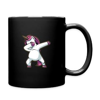 Dabbing unicorn cute cute dancing dab - Full Colour Mug - black - Right