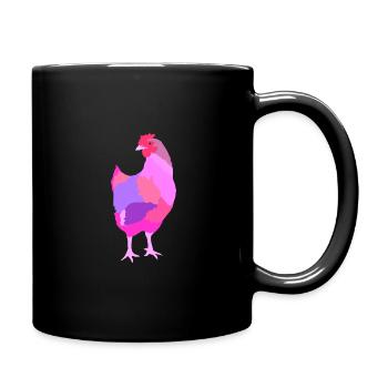 Huhn - Tasse einfarbig - Schwarz - Rechts
