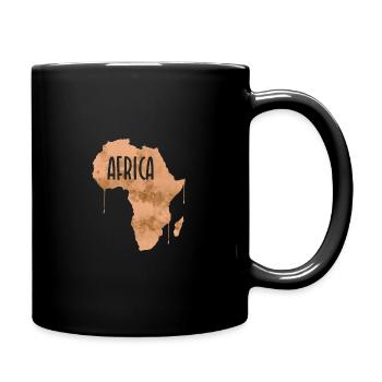 Afrika - Tasse einfarbig - Schwarz - Rechts