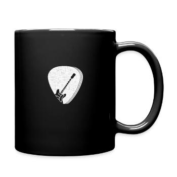 Guitar Pick Gift For Guitarist Retro Vintage - Full Colour Mug - black - Right
