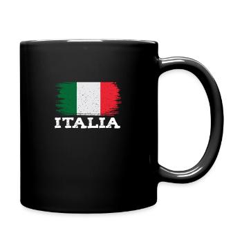 Italy Italia flag vintage sporting events - Full Colour Mug - black - Right