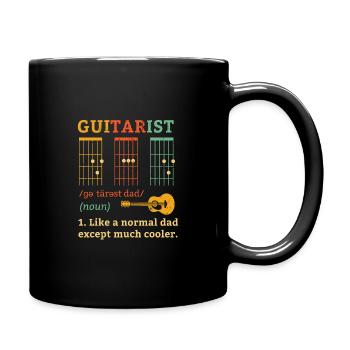 Guitar Dad Shirt - Dad Guitar Chords Shirt - Fathe - Full Colour Mug - black - Right