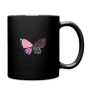 Citation de conception de papillon cool je suis la tempête - Mug uni - noir - Droite