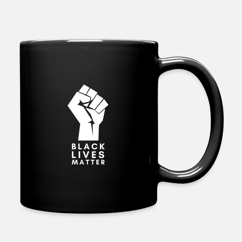 Faust With Black Lives Matter Black Power BLM - Full Colour Mug - black
