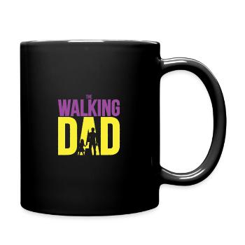 Gehender Vater - Tasse einfarbig - Schwarz - Rechts