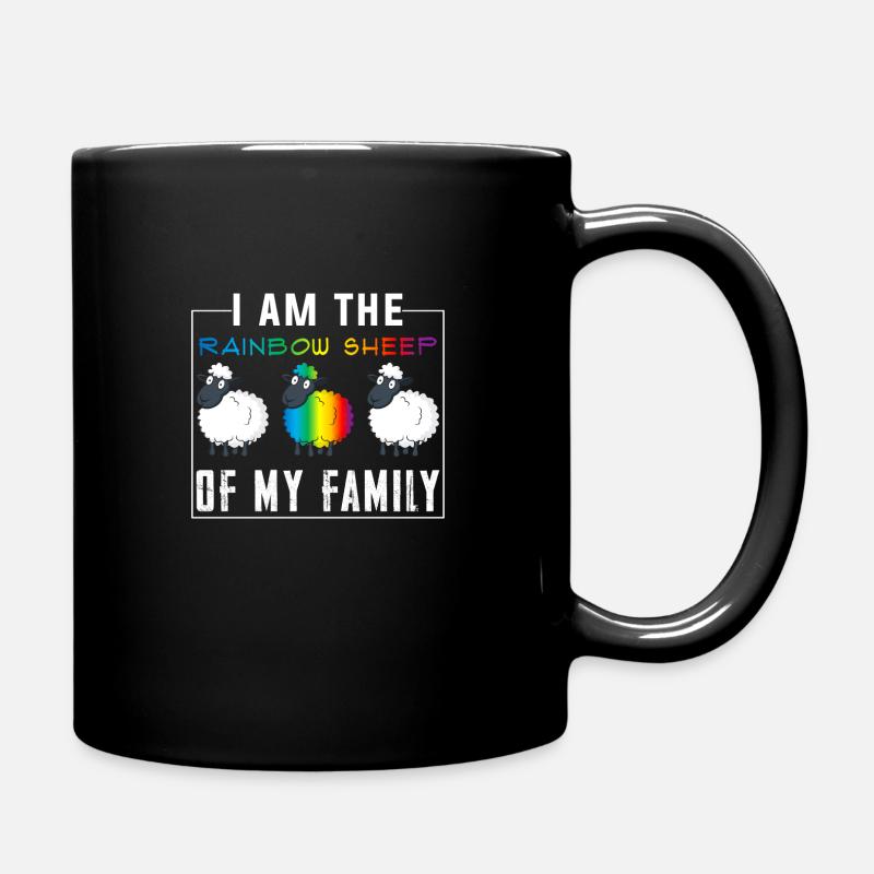 CSD Schaf Regenbogenfarben - Tasse einfarbig - Schwarz