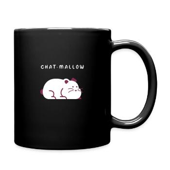 T-shirt cats Chat-Mallow humor gift - Full Colour Mug - black - Right