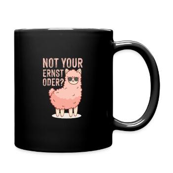 Llama alpaca not serious - Full Colour Mug - black - Right