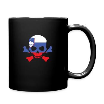 SLOVENIA SKULL SHIRT- slovenia - Full Colour Mug - black - Right