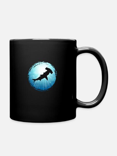 Hammerhai blaues Meer Ozean Tauchen Freitauchen Ap - Tasse einfarbig - Schwarz