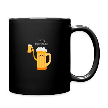 Beer birthday booze sayings alcohol gift - Full Colour Mug - black - Right