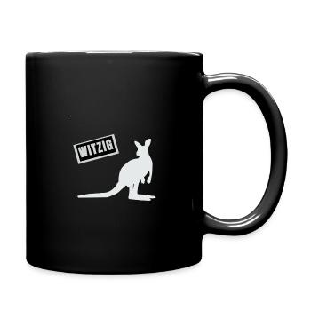 Känguru. Witzig. - Tasse einfarbig - Schwarz - Rechts