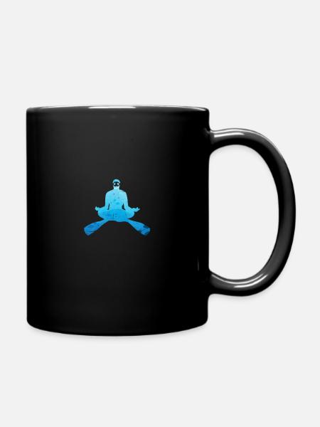 Yoga Freediver Diving Freediving Apnea Sea Oz - Full Colour Mug - black