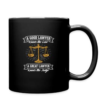 Funny Lawyer Design Quote Knows The Judge - Mug uni - noir - Droite