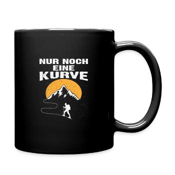 Nur noch eine Kurve - Tasse einfarbig - Schwarz - Rechts