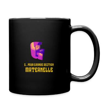 G pour grande section maternelle - Mug uni - noir - Droite