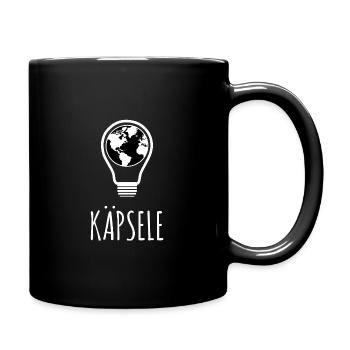 Käpsele - Schwäbisches Genie und Schlaumeier - Tasse einfarbig - Schwarz - Rechts