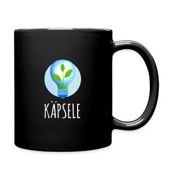 Käpsele - Schwäbisches Genie und Schlaumeier - Tasse einfarbig - Schwarz - Rechts