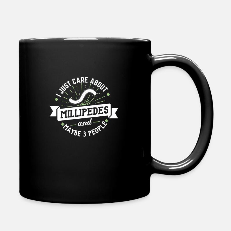 Millipedes I Just Care About Millipedes - Full Colour Mug - black