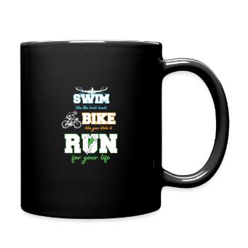 Vélo de natation | Swim Bike Run pour le triathlon - Mug uni - noir - Droite