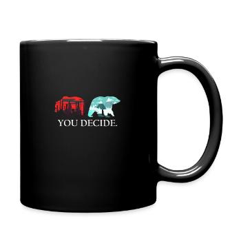 You decide Umweltschutz - Klimawandel Eisbären - Tasse einfarbig - Schwarz - Rechts