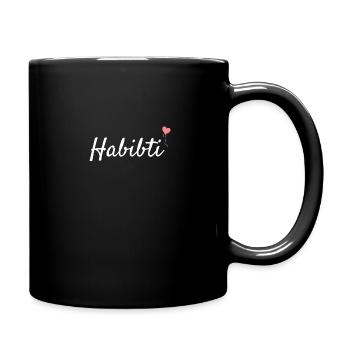 Habibti Lustiger Spruch auf Arabisch Geschenkidee - Tasse einfarbig - Schwarz - Rechts
