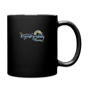 Regenbogen Kind Mama Geschenkidee Mutter Geschenk - Tasse einfarbig - Schwarz - Rechts