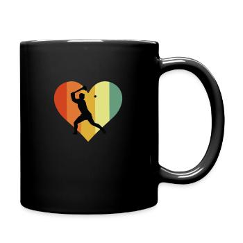 Retro Hurling Heart Design - Mug uni - noir - Droite