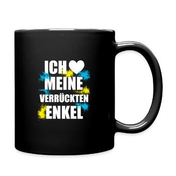 Liebe - Enkel - Tasse einfarbig - Schwarz - Rechts
