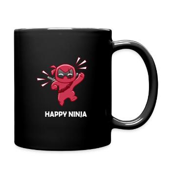 ninja in love shirt - Tasse einfarbig - Schwarz - Rechts