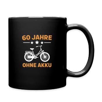 60. Geburtstag Biker Mountainbike 60. Jahre - Tasse einfarbig - Schwarz - Rechts