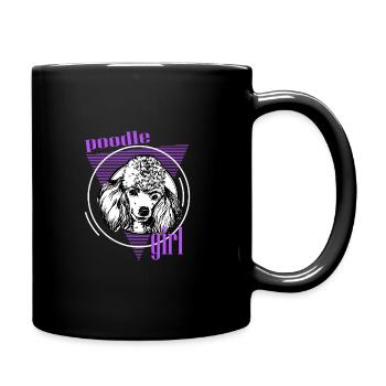 Caniche, poodle standard , Paw For Poodle Girls - Mug uni - noir - Droite