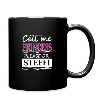 Ich heiße Steffi ich bin Stefanie Mädchenname - Tasse einfarbig - Schwarz - Rechts