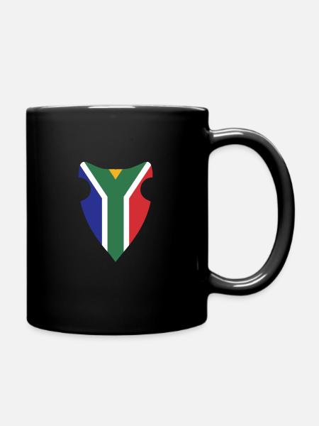 SOUTH AFRICA FLAG - Full Colour Mug - black