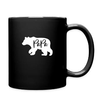Papa Bär - Tasse einfarbig - Schwarz - Rechts