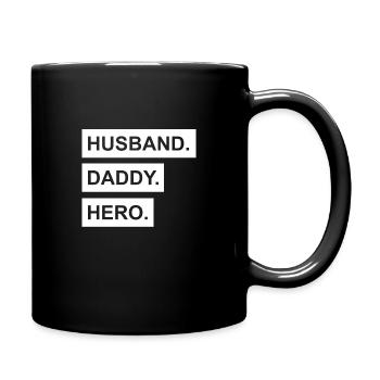Père père héros fête des pères famille papa homme papa - Mug uni - noir - Droite