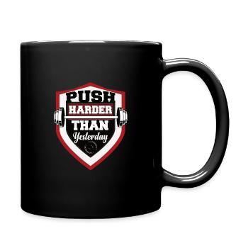 Fitness muscle Squats soulever croix athlète sport - Mug uni - noir - Droite