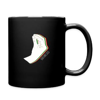 Vaffanculo Hand Geste Italien Italiener - Tasse einfarbig - Schwarz - Rechts