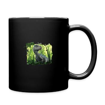 Dinosaures Dino dans Jungle Wildnis Forêt - Mug uni - noir - Droite