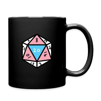 Cube transgenre D20 Trans Pride - Mug uni - noir - Droite
