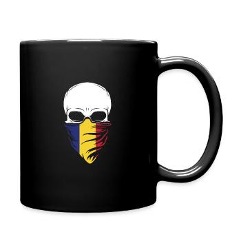 Dia De Los Muertos - Romania Skull - Tasse einfarbig - Schwarz - Rechts